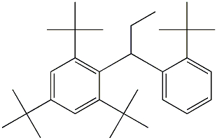 1-(2,4,6-Tri-tert-butylphenyl)-1-(2-tert-butylphenyl)propane Struktur