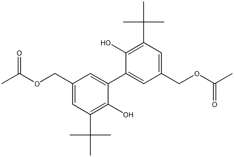 2,2'-Dihydroxy-5,5'-di(acetoxymethyl)-3,3'-di(1,1-dimethylethyl)biphenyl Struktur