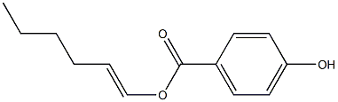 4-Hydroxybenzoic acid 1-hexenyl ester Struktur