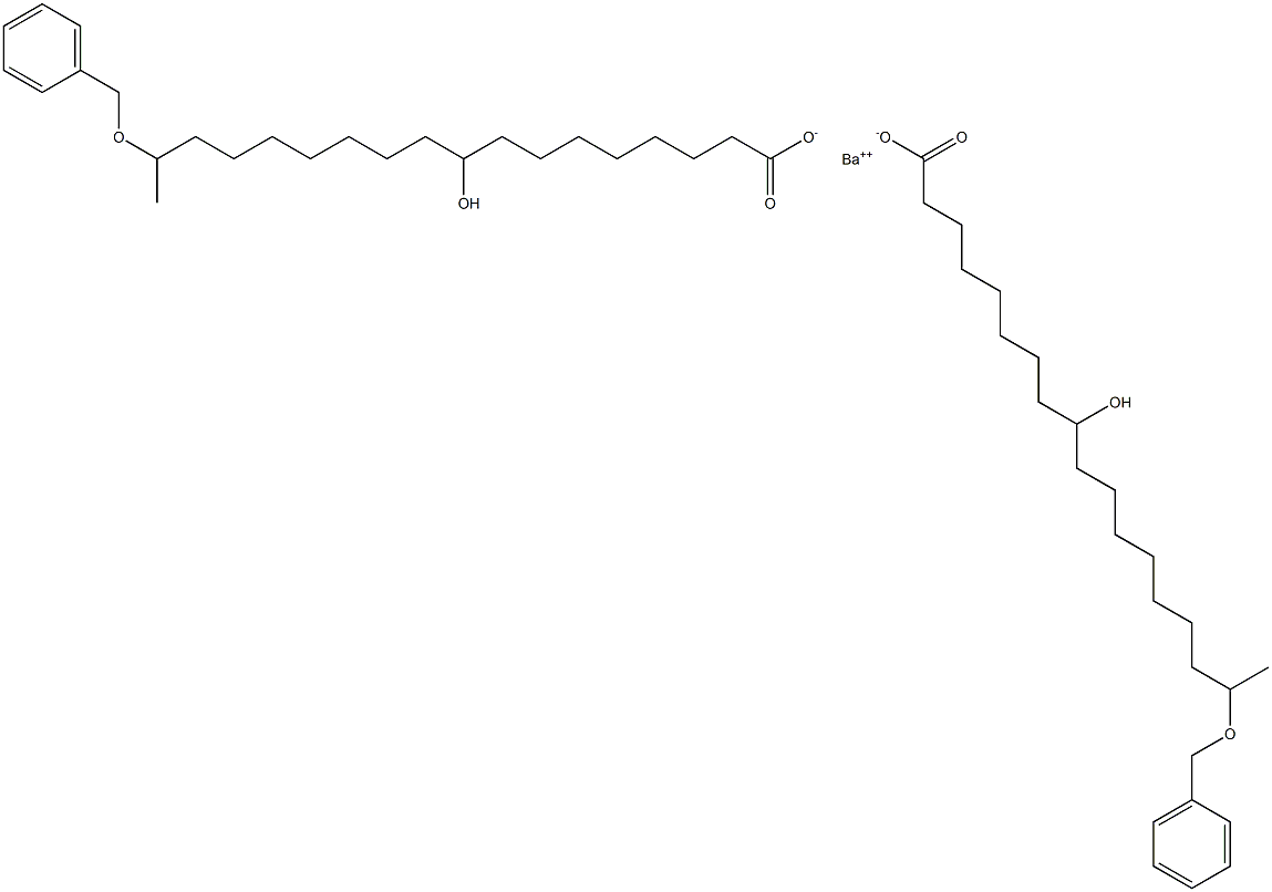 Bis(17-benzyloxy-9-hydroxystearic acid)barium salt Struktur