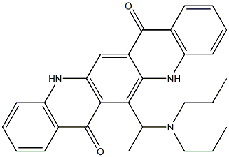 6-[1-(Dipropylamino)ethyl]-5,12-dihydroquino[2,3-b]acridine-7,14-dione Struktur