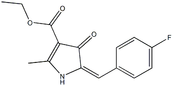 2-Methyl-4-oxo-5-(4-fluorobenzylidene)-2-pyrroline-3-carboxylic acid ethyl ester Struktur