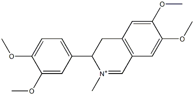 3,4-Dihydro-2-methyl-6,7-dimethoxy-3-(3,4-dimethoxyphenyl)isoquinolinium Struktur