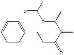 (5R)-5-Acetyloxy-4-methylene-1-phenyl-3-hexanone Struktur