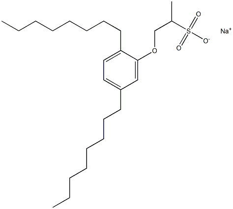 1-(2,5-Dioctylphenoxy)propane-2-sulfonic acid sodium salt Struktur