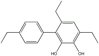 4,6-Diethyl-3-(4-ethylphenyl)benzene-1,2-diol Struktur