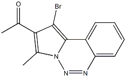 2-Acetyl-1-bromo-3-methylpyrrolo[1,2-c][1,2,3]benzotriazine Struktur