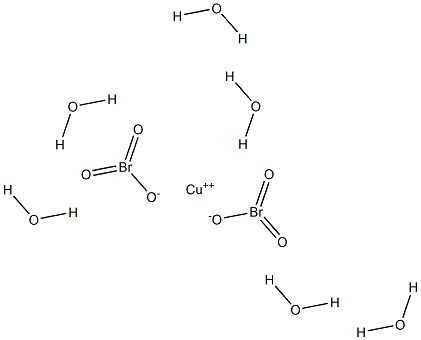 Copper(II) bromate hexahydrate Struktur