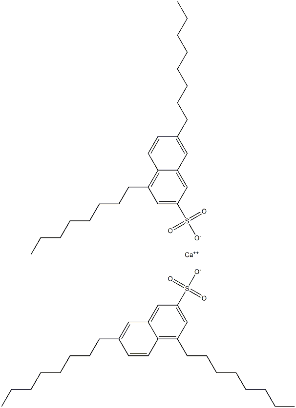 Bis(4,7-dioctyl-2-naphthalenesulfonic acid)calcium salt Struktur