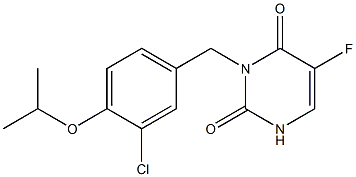 3-(3-Chloro-4-isopropoxybenzyl)-5-fluorouracil Struktur