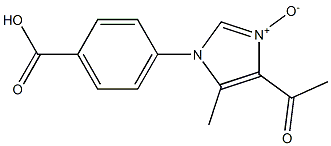 4-[(4-Acetyl-5-methyl-1H-imidazole 3-oxide)-1-yl]benzoic acid Struktur