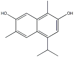 1,6-Dimethyl-4-(1-methylethyl)naphthalene-2,7-diol Struktur