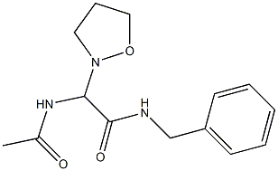 2-Acetylamino-2-(isoxazolidin-2-yl)-N-benzylacetamide Struktur