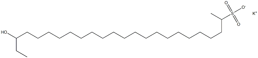 22-Hydroxytetracosane-2-sulfonic acid potassium salt Struktur