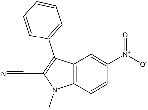 1-Methyl-5-nitro-3-phenyl-1H-indole-2-carbonitrile Struktur