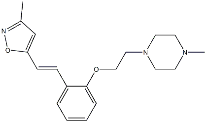 3-Methyl-5-[2-[2-[2-(4-methyl-1-piperazinyl)ethoxy]phenyl]ethenyl]isoxazole Struktur