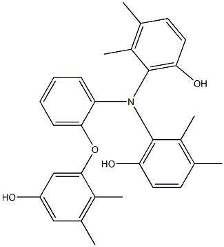 N,N-Bis(6-hydroxy-2,3-dimethylphenyl)-2-(5-hydroxy-2,3-dimethylphenoxy)benzenamine Struktur