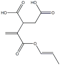 3-Butene-1,2,3-tricarboxylic acid 3-(1-propenyl) ester Struktur