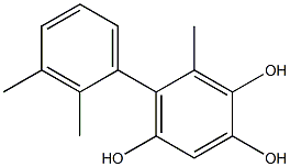 6-Methyl-5-(2,3-dimethylphenyl)benzene-1,2,4-triol Struktur