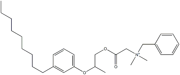 N,N-Dimethyl-N-benzyl-N-[[[2-(3-nonylphenyloxy)propyl]oxycarbonyl]methyl]aminium Struktur