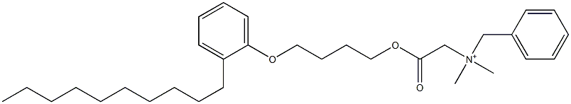 N,N-Dimethyl-N-benzyl-N-[[[4-(2-decylphenyloxy)butyl]oxycarbonyl]methyl]aminium Struktur