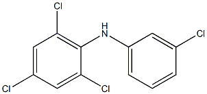 2,4,6-Trichlorophenyl 3-chlorophenylamine Struktur