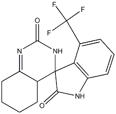 4'-(Trifluoromethyl)-1',2,2',4a,5,6,7,8-octahydrospiro[quinazoline-4(3H),3'-[3H]indole]-2,2'-dione Struktur