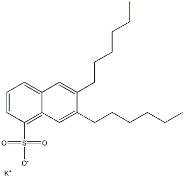 6,7-Dihexyl-1-naphthalenesulfonic acid potassium salt Struktur