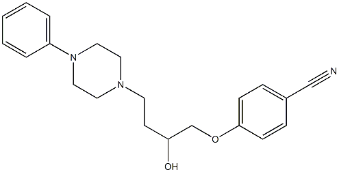 4-[2-Hydroxy-4-[4-[phenyl]-1-piperazinyl]butoxy]benzonitrile Struktur