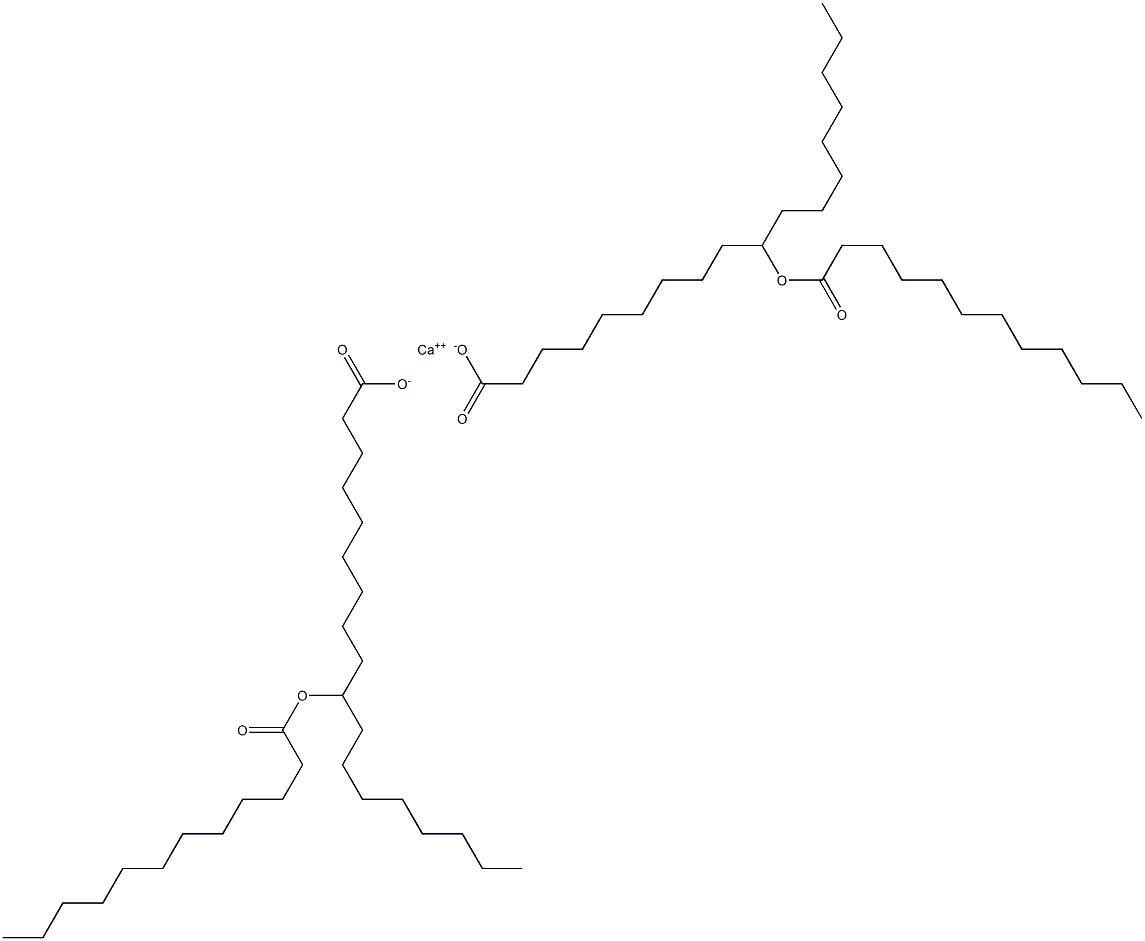 Bis(10-lauroyloxystearic acid)calcium salt Struktur