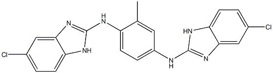 2,2'-[2-Methyl-1,4-phenylenebis(imino)]bis(5-chloro-1H-benzimidazole) Struktur