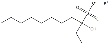 3-Hydroxyundecane-3-sulfonic acid potassium salt Struktur