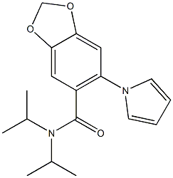 N,N-Diisopropyl-6-(1H-pyrrol-1-yl)-1,3-benzodioxole-5-carboxamide Struktur