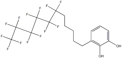 3-(6,6,7,7,8,8,9,9,10,10,11,11,11-Tridecafluoroundecyl)benzene-1,2-diol Struktur