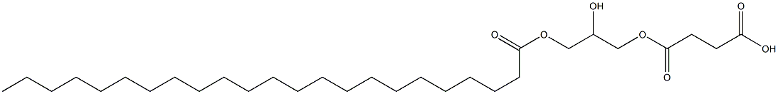 Succinic acid hydrogen 1-[2-hydroxy-3-(1-oxotricosyloxy)propyl] ester Struktur