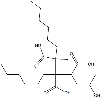 Butane-1,2,3-tricarboxylic acid 1-(2-hydroxypropyl)2,3-dihexyl ester Struktur