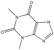 3,7-Dihydro-1,3-dimethyl-2,6-dioxo-1H-purin-7-ide Struktur