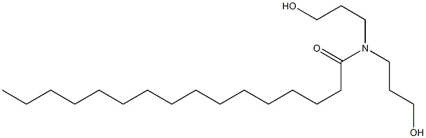 N,N-Bis(3-hydroxypropyl)hexadecanamide Struktur