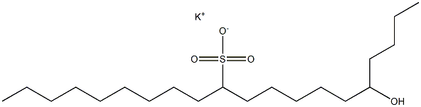 16-Hydroxyicosane-10-sulfonic acid potassium salt Struktur