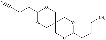 9-(3-Aminopropyl)-2,4,8,10-tetraoxaspiro[5.5]undecane-3-propanenitrile Struktur