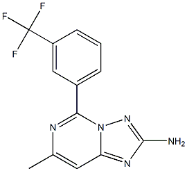 2-Amino-5-[3-trifluoromethylphenyl]-7-methyl[1,2,4]triazolo[1,5-c]pyrimidine Struktur