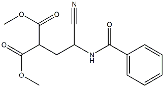 2-[2-Cyano-2-(benzoylamino)ethyl]malonic acid dimethyl ester Struktur