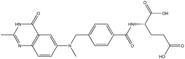 (S)-2-[4-[[N-[(3,4-Dihydro-2-methyl-4-oxoquinazolin)-6-yl]-N-methylamino]methyl]benzoylamino]glutaric acid Struktur