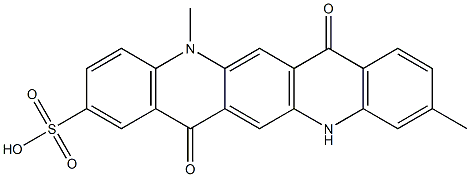 5,7,12,14-Tetrahydro-5,10-dimethyl-7,14-dioxoquino[2,3-b]acridine-2-sulfonic acid Struktur