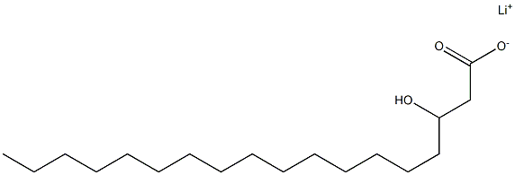 3-Hydroxyoctadecanoic acid lithium salt Struktur