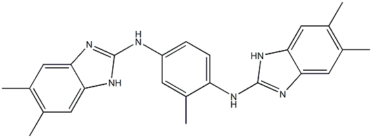 2,2'-[2-Methyl-1,4-phenylenebis(imino)]bis(5,6-dimethyl-1H-benzimidazole) Struktur