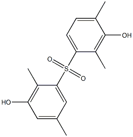 3,3'-Dihydroxy-2,2',4,5'-tetramethyl[sulfonylbisbenzene] Struktur