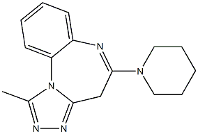 1-Methyl-5-piperidino-4H-[1,2,4]triazolo[4,3-a][1,5]benzodiazepine Struktur