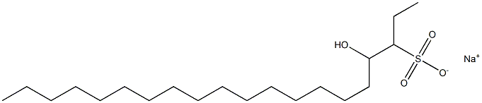 4-Hydroxyicosane-3-sulfonic acid sodium salt Struktur