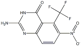 5-(Trifluoromethyl)-6-nitro-2-aminoquinazolin-4(3H)-one Struktur